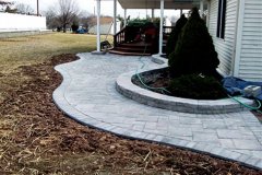 Landesign-Hardscape-Masonry-Valley-Forge-Paver-Circular-Paver-Walkway-and-Garden-Wall