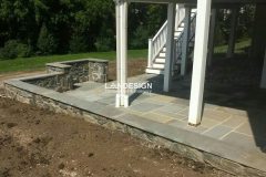Landesign-Hardscape-Masonry-Valley-Forge-Grill-Area-Flagstone-patio-with-stone-seat-walls-and-grill-area