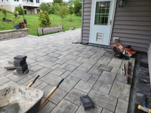 Landesign Hardscape & Masonry Valley Forge Before Photo the process mid project 3