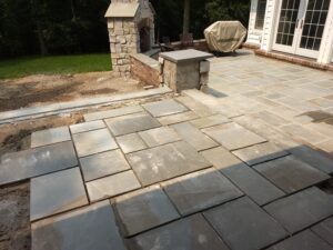 Landesign Hardscape & Masonry Valley Forge Before Photo the process mid project